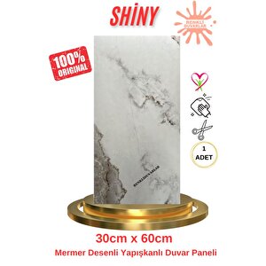 Bs1765 Kendinden Yapışkanlı 1adet 30x60cm Mermer Desenli Esnek Karavan Banyo Wc Duvar Kaplama Paneli