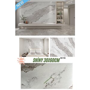Bs1765 Kendinden Yapışkanlı 1adet 30x60cm Mermer Desenli Esnek Karavan Banyo Wc Duvar Kaplama Paneli