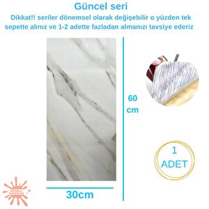 Bs1764 Kendinden Yapışkanlı 1adet 30x60cm Mermer Desenli Esnek Karavan Banyo Wc Duvar Kaplama Paneli