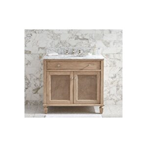Ahşap Taşra Banyo Dolabı Doğal Jüt