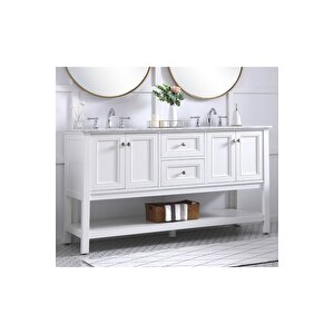 Ahşap Tutku Banyo Dolabı Beyaz