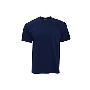 Bisiklet Yaka Lacivert Kısa Kol Tshirt
