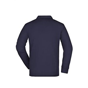 Polo Yaka Lacivert Uzun Kol Sweatshirt İş Elbisesi