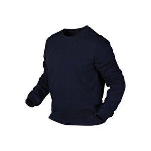 Bisiklet Yaka Lacivert Uzun Kol Sweatshirt