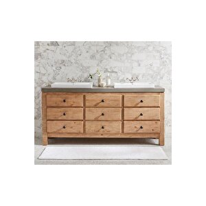Ahşap Kale Banyo Dolabı