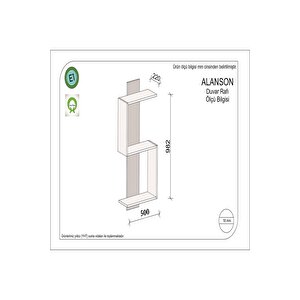 Dekormila Çilen Duvar Rafı Beyaz