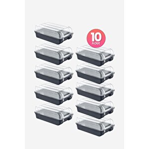10'lu Set Erkek Antrasit Ayakkabı Kutusu