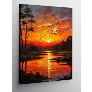 Kanvas Tablo Gazete Okuyan Maymun 50x70 cm