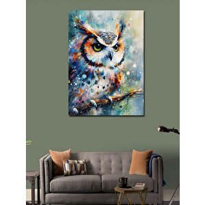 Kanvas Tablo Kitap Okuyan Baykuş 70x100 cm