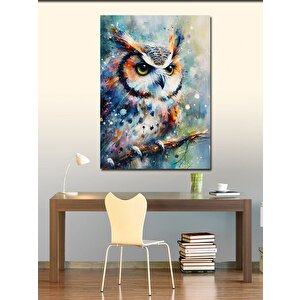 Kanvas Tablo Kitap Okuyan Baykuş 100x140 cm