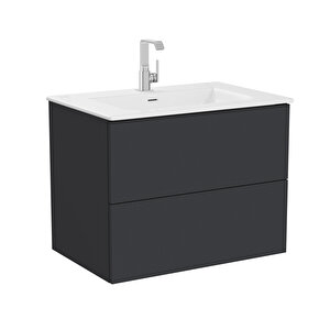Metropole Pure 67226 Lavabo Dolabı, 2 Çekmeceli, Mat Grafit, 80 Cm
