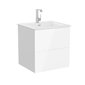 Metropole Pure 67335 Lavabo Dolabı, 2 Çekmeceli, Parlak Beyaz, 60 Cm