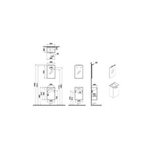 Mia 69581 Banyo Dolabı Seti, Cordoba, 40 Cm