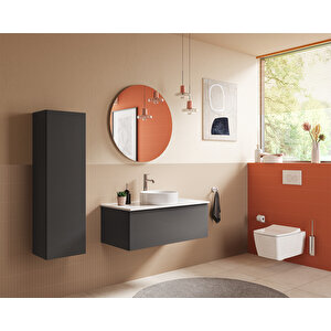 Metropole Pure 67279 Boy Dolabı, Mat Grafit, 40 Cm , Sağ