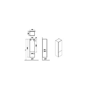 Metropole Pure 67344 Boy Dolabı, Parlak Beyaz, 40 Cm 