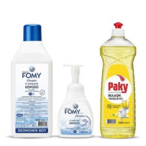 Classic Ferahlatıcı Dinlendirici Kremsi Cilt Temizleme Köpüğü Seti + Paky Bulaşık Deterjanı