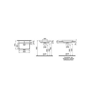 Vitra Outline Çanak Lavabo 60 Cm Mat Bej 5993b420-0016