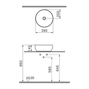 Vitra Outline Çanak Lavabo Yuvarlak 40x40 Cm Mat Bej 5992b420-0016