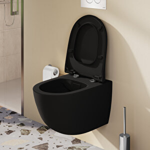 Sento 130-483r009 İnce Klozet, Mat Siyah