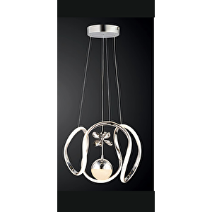 Kaos Kristal Toplu Led Avize Altın