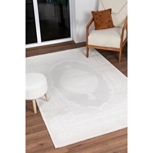 Bienal Vl Saçaklı Modern Dokuma Halı,yüksek Kalite Oturma Odası,salon,mutfak Halısı 8654a-krem 100x300 cm