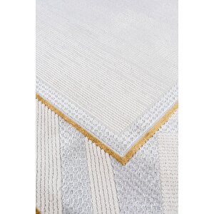 Bienal Vl Saçaklı Modern Dokuma Halı,yüksek Kalite Oturma Odası,salon,mutfak Halısı 8664a-sarı
