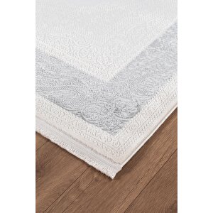 Bienal Vl Saçaklı Modern Dokuma Halı,yüksek Kalite Oturma Odası,salon,mutfak Halısı 8654a-gri 80x300 cm