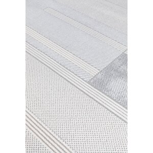 Bienal Vl Saçaklı Modern Dokuma Halı,yüksek Kalite Oturma Odası,salon,mutfak Halısı 8701a-gri