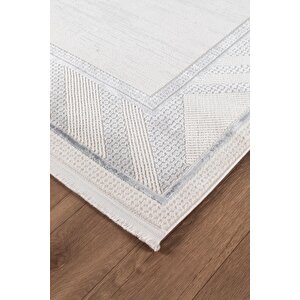 Bienal Vl Saçaklı Modern Dokuma Halı,yüksek Kalite Oturma Odası,salon,mutfak Halısı 8664a-gri 120x180 cm