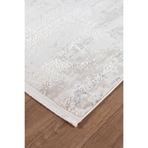 Bienal Vl Saçaklı Modern Dokuma Halı,yüksek Kalite Oturma Odası,salon,mutfak Halısı 8633a-gri 80x300 cm