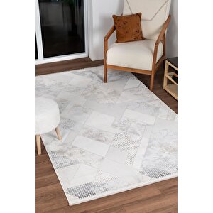 Bienal Vl Saçaklı Modern Dokuma Halı,yüksek Kalite Oturma Odası,salon,mutfak Halısı 8699a-gri 80x300 cm