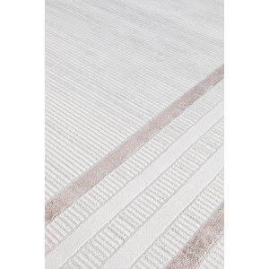 Bienal Vl Saçaklı Modern Dokuma Halı,yüksek Kalite Oturma Odası,salon,mutfak Halısı 8694a-bej