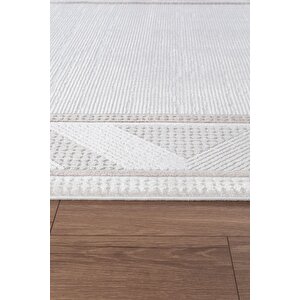 Bienal Vl Saçaklı Modern Dokuma Halı,yüksek Kalite Oturma Odası,salon,mutfak Halısı 8664a-bej