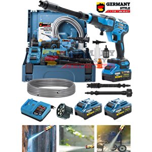 Alman Ms-7400-x Çift Akülü Şarjlı Yüksek Basınç Oto Araç Yıkama Bahçe Temizleme Makinesi