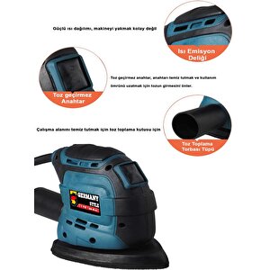 Alman -ms580 Elektrikli Üçgen Zımpara Makinesi 13000 Rpm