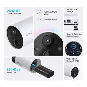 Tapo C420s1 2k 3mp Akıllı Kablosuz Güvenlik Kamerası Sistemi + Hub