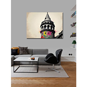 Kanvas Tablo Galata Kulesi İllüstrasyonu 70x100 cm