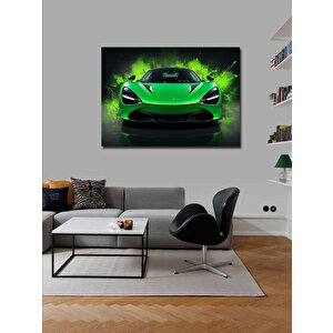 Kanvas Tablo Yeşil Spor Araba Tasarımı 50x70 cm