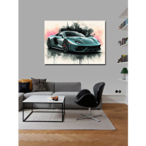 Kanvas Tablo Spor Araba Çizimi 100x140 cm