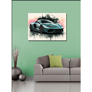 Kanvas Tablo Spor Araba Çizimi 100x140 cm