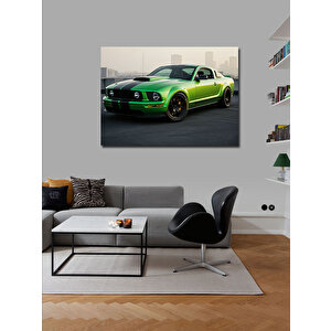 Kanvas Tablo Yeşil Spor  Araba 50x70 cm