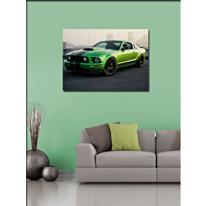 Kanvas Tablo Yeşil Spor  Araba 50x70 cm