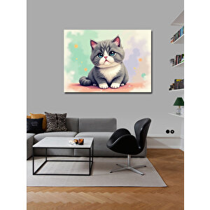 Kanvas Tablo Sevimli Tüylü Kedi 50x70 cm