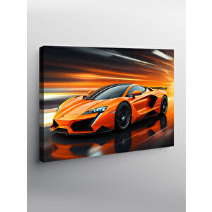 Kanvas Tablo Turuncu Spor Araba 70x100 cm