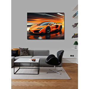 Kanvas Tablo Turuncu Spor Araba 70x100 cm