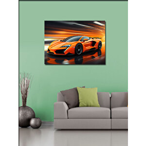 Kanvas Tablo Turuncu Spor Araba 50x70 cm