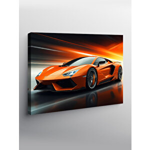 Kanvas Tablo Turuncu Spor Araba 70x100 cm