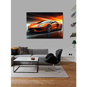 Kanvas Tablo Turuncu Spor Araba 70x100 cm