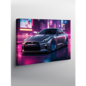 Kanvas Tablo Gri Spor Araba 70x100 cm