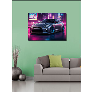 Kanvas Tablo Gri Spor Araba 70x100 cm